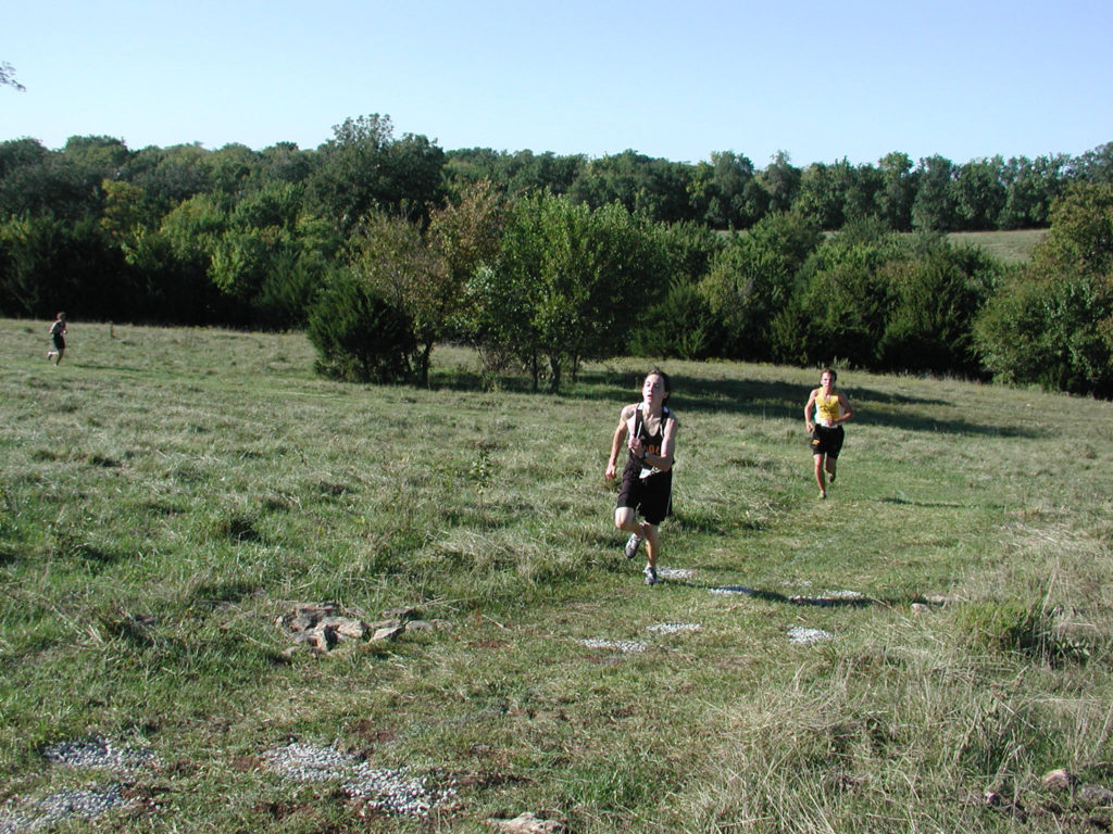 Boys near last mile of course